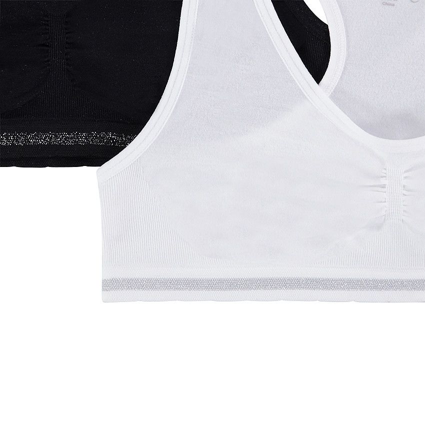 Lot de 2 brassières sans coutures unies - Blanc