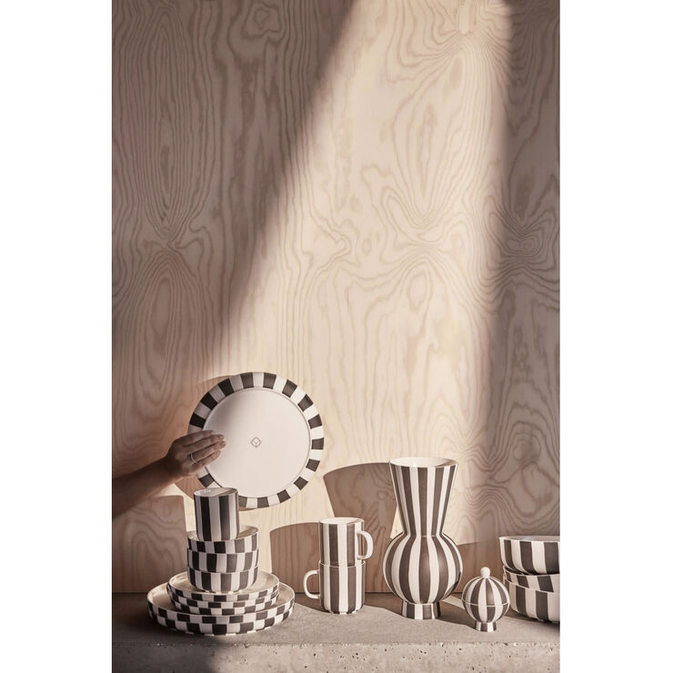 OYOY Living Design Toppu Skål - Stor Hvid / sort