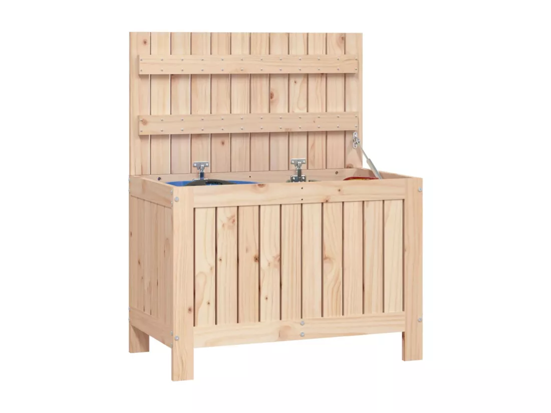Boîte de rangement de jardin 76x42,5x54 cm Bois massif de pin
