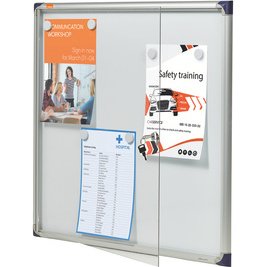 Vitrine extra plat fond métal 2 feuilles