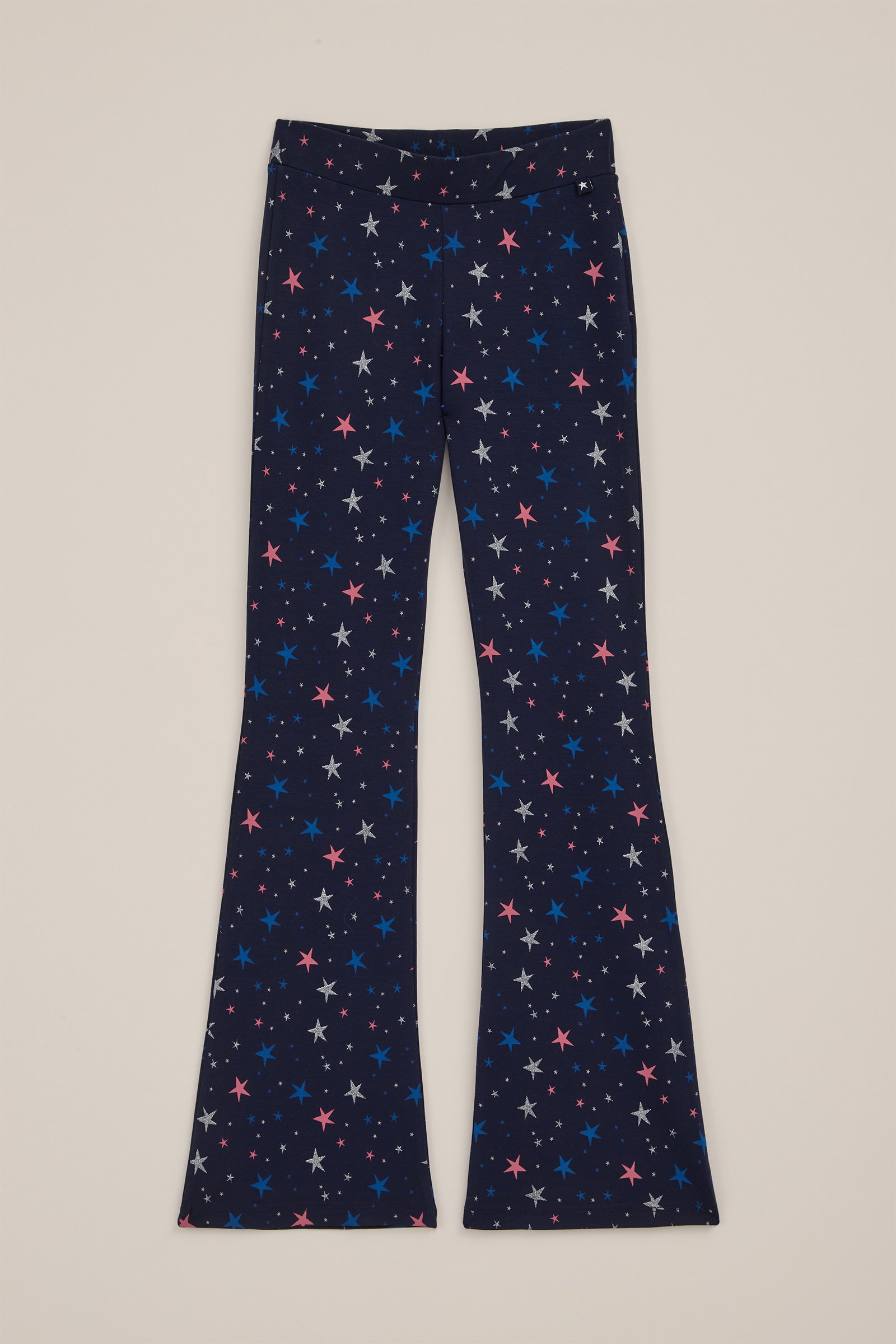 Meisjes flared legging met dessin WE Fashion Kobaltblauw