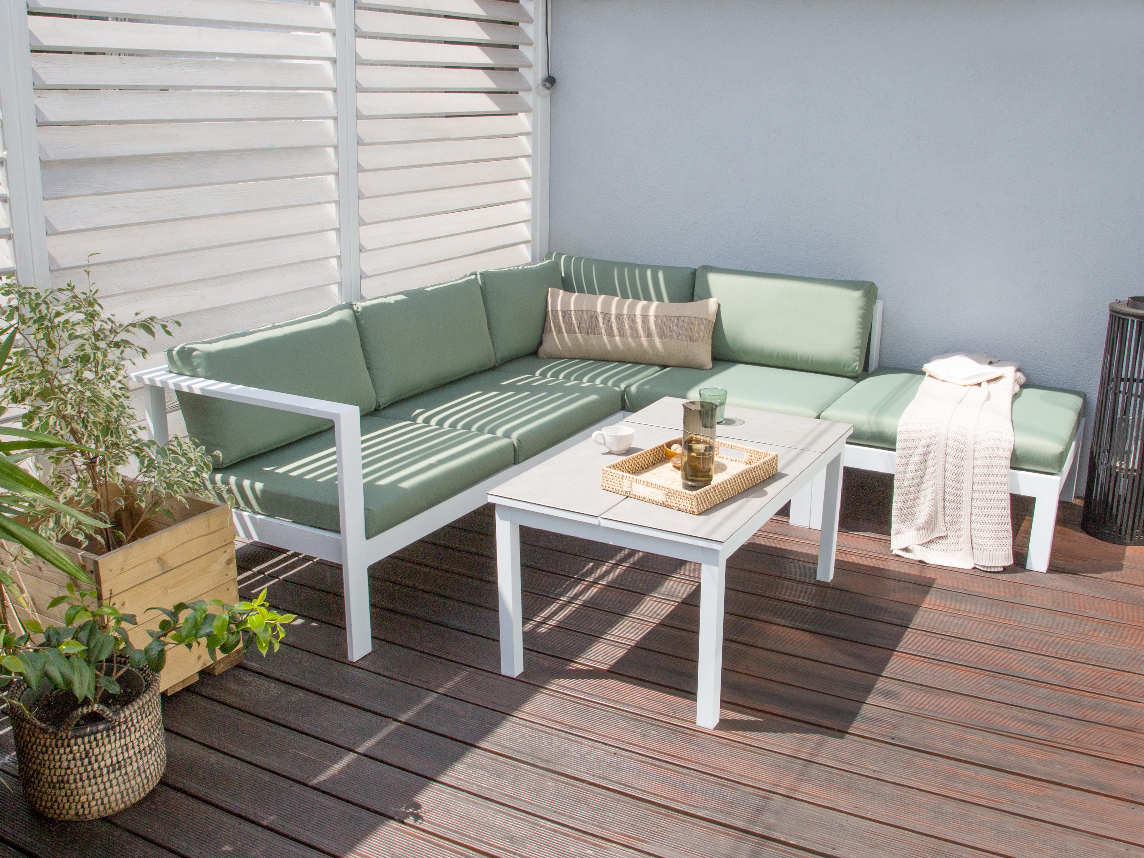 Set tuinkussenhoezen MESSINA Groen