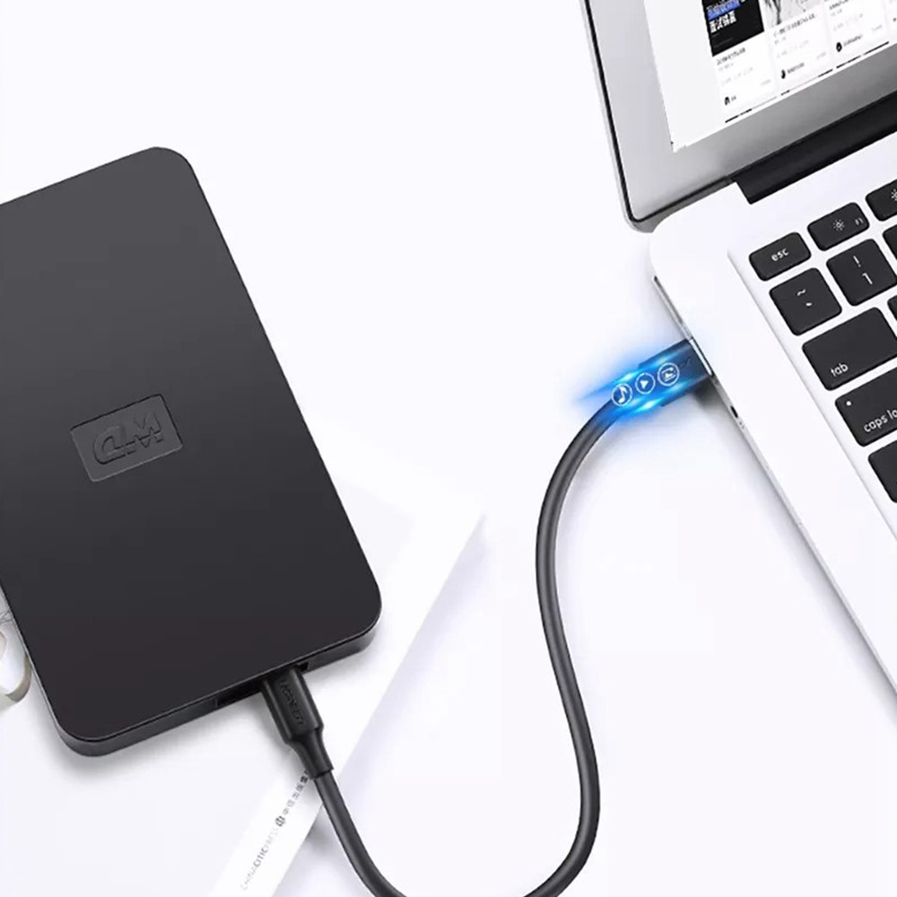 (1m) USB A auf Mini USB Ladekabel Datenkabel - Schwarz