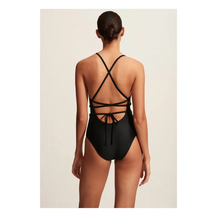 Matteau Maillot 1 Pièce Wrap Plunge | Noir