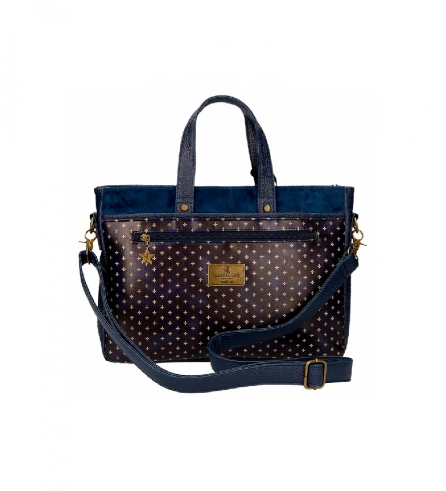 Santoro Bolso Gorjuss Moon Buttons rosa, azul -39x28x6,5cm-