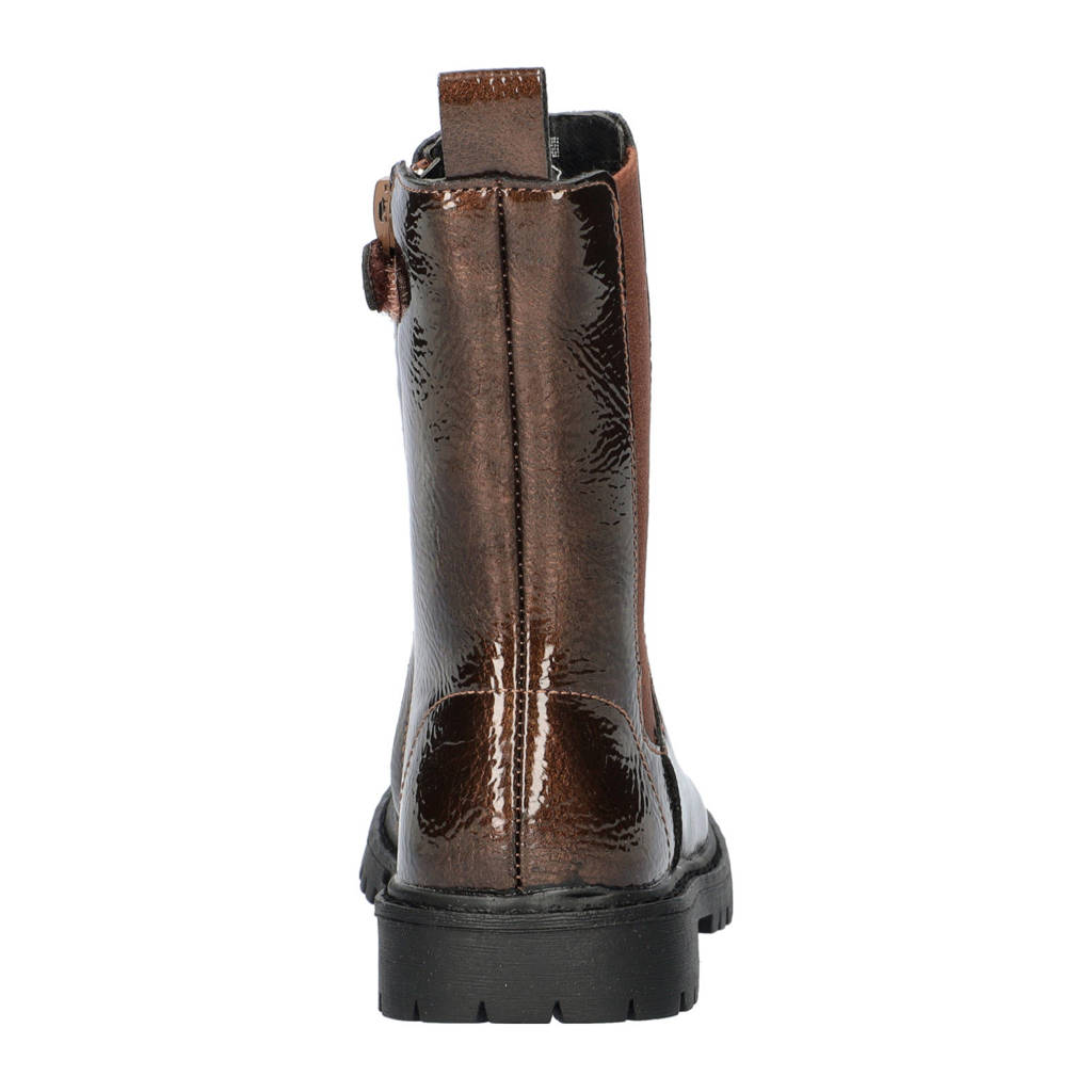 Nelson Kids lak chelsea boots brons