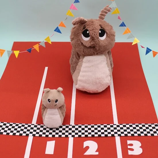 Ptipotos Peluche escargot Speedou et son bébé   Brun        25 cm   de               Les Déglingos