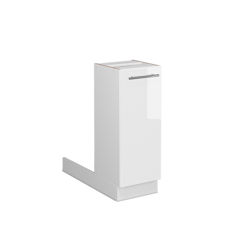 Vicco Regalinselunterschrank Küchenschrank Küchenmöbel Fame-Line Weiß 30 cm modern Hochglanz Küche Einbauküche Kücheninsel Drehtür Einlegeboden Blende Küchenunterschrank Küchenzeile