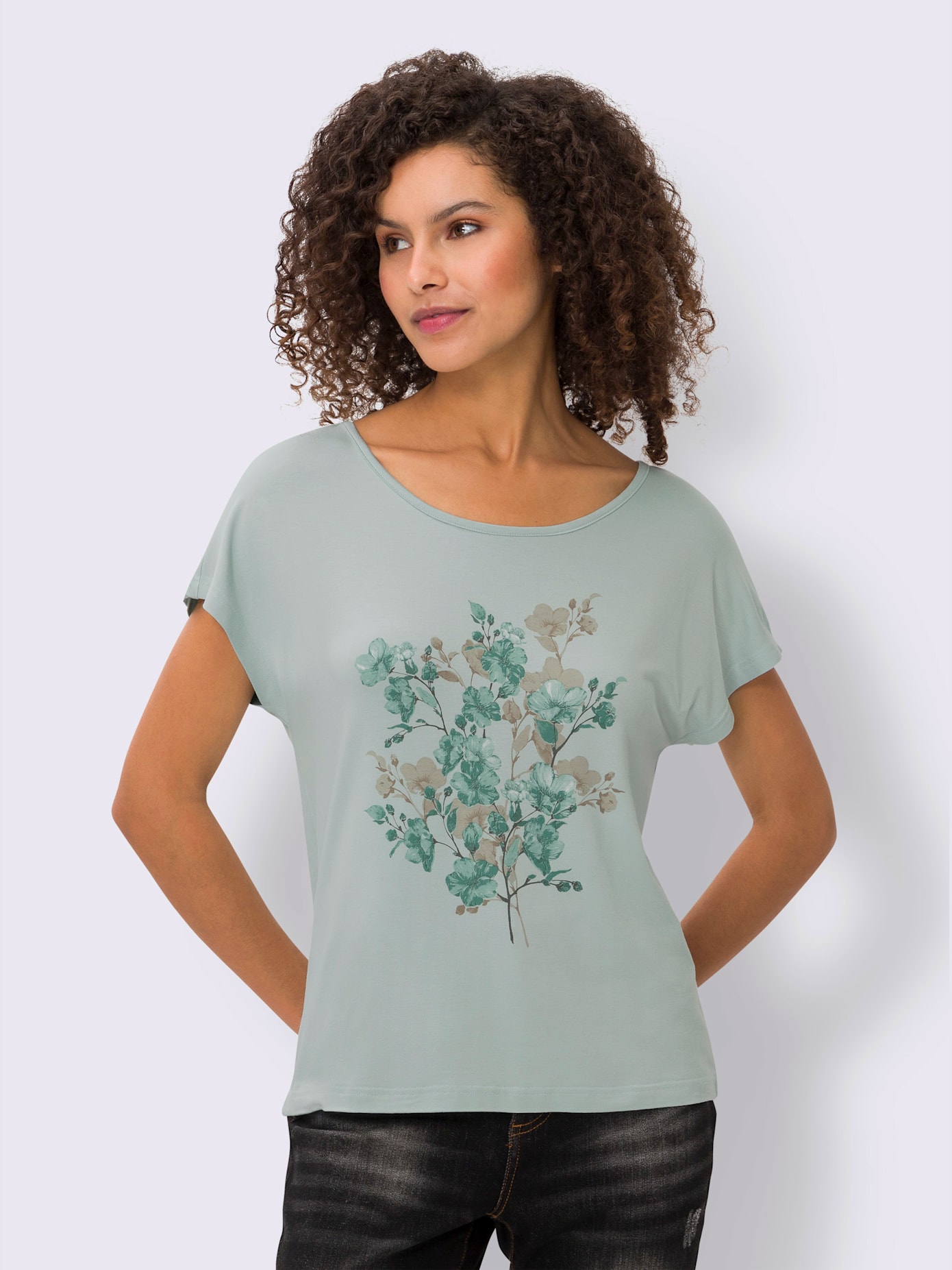 T-shirt imprimé floral devant