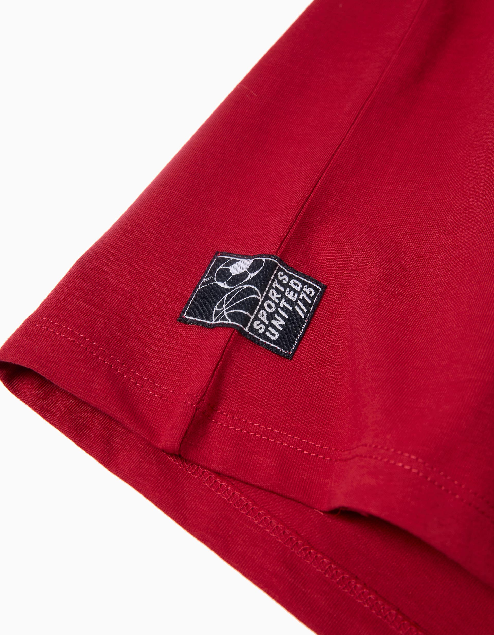 T-shirt Print, Menino, Vermelho Escuro