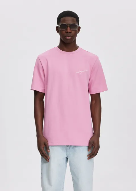 T-shirt met tekst print roze (ROS)