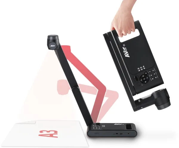 AVer AVerVision M70W - Digitalkamera for dokumenter - farve - 13.000.000 pixel - 3840 x 2160 - 1400 TVL - audio - trådløs - HDMI - WiFi - USB 2.0