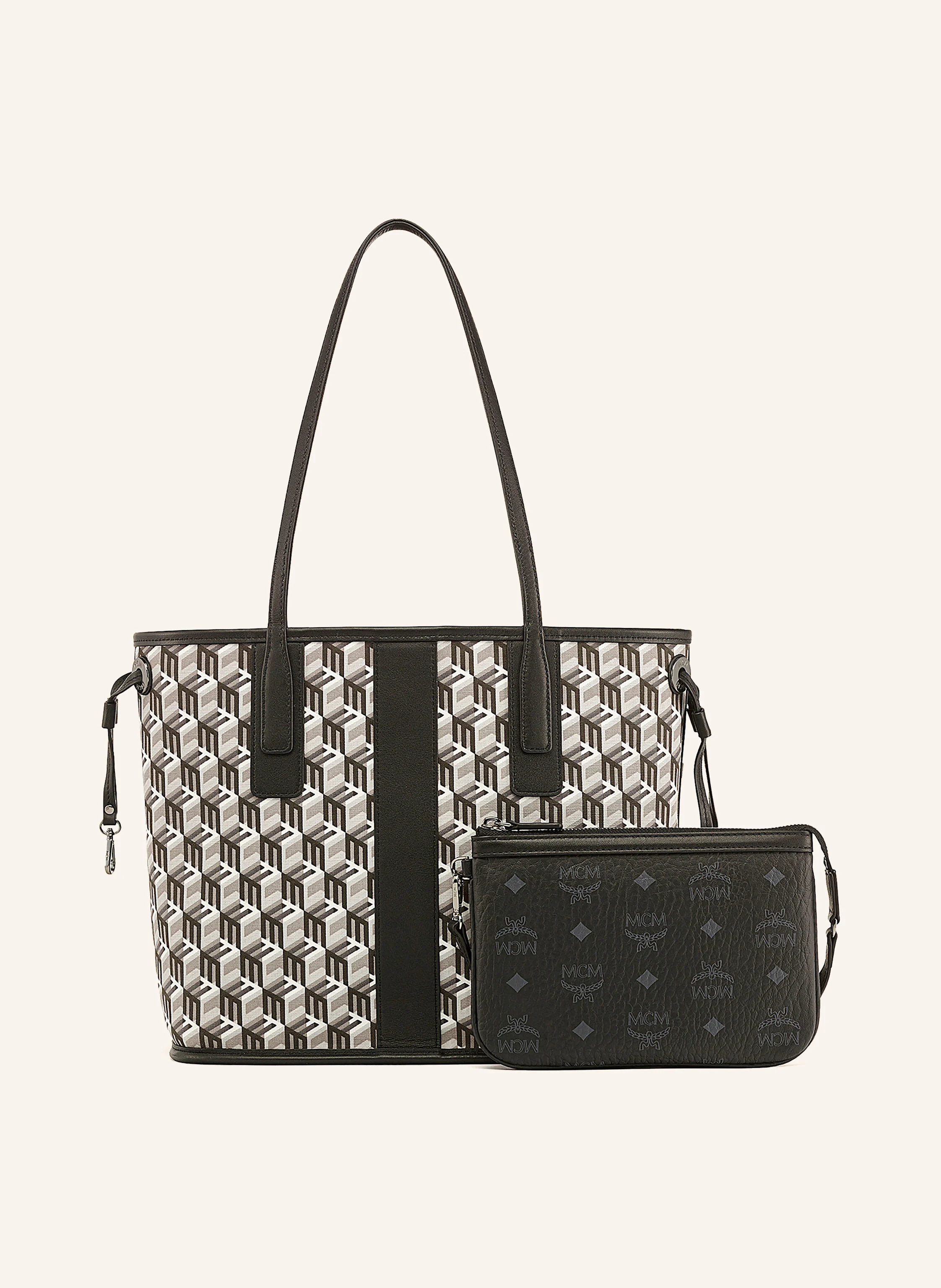 MCM Shopper LIZ SMALL zum Wenden mit Pouch
