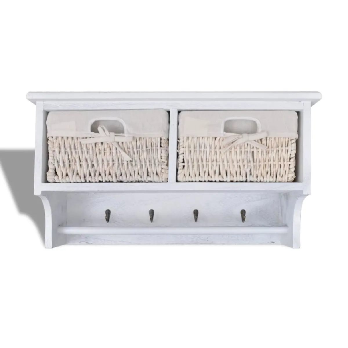Decoshop26 Porte-manteau Blanc