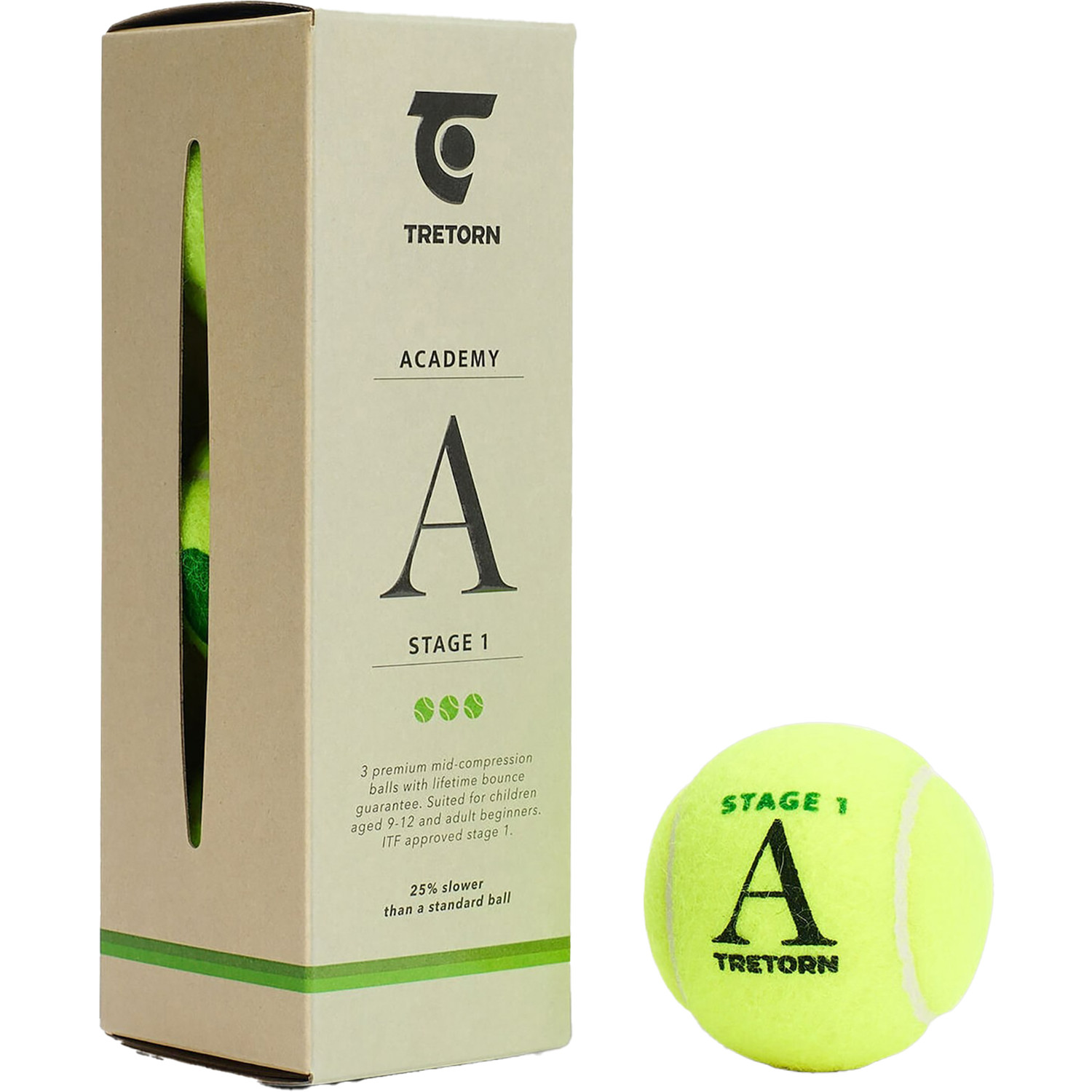 Tretorn Academy Stage 1 Groen 3 St.