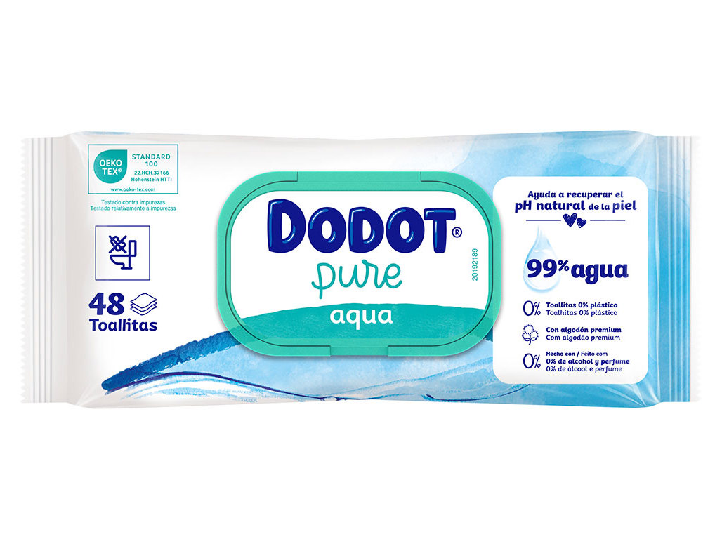TOALHITAS BEBÉ PURE AQUA DODOT 48 UN