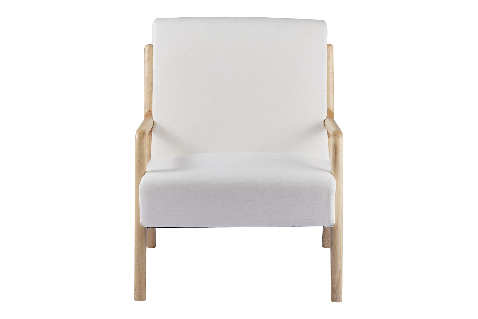 Edit stol Heltre gummitre natur, offwhite tekstil