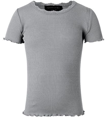 Rosemunde T-shirt - Silke/Bomuld - Lysegrå
