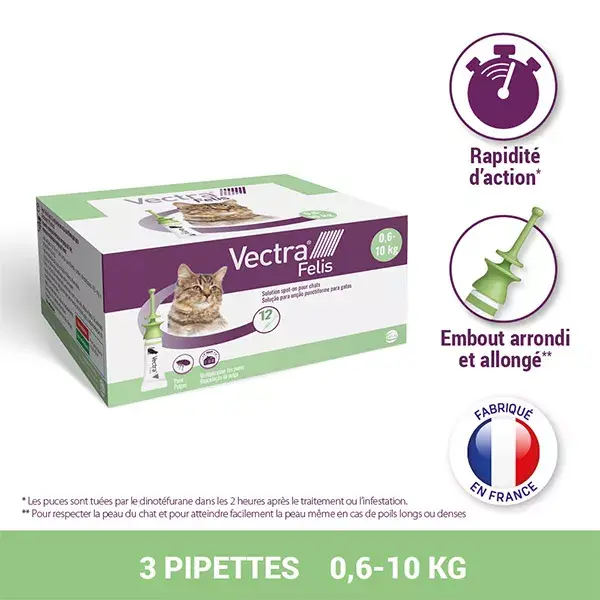 Vectra® Felis solução spot-on para gatos, 12 pipetas