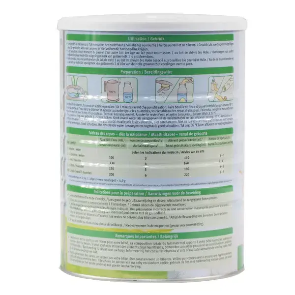 Leite de cabra orgânico Holle para bebês, 800g