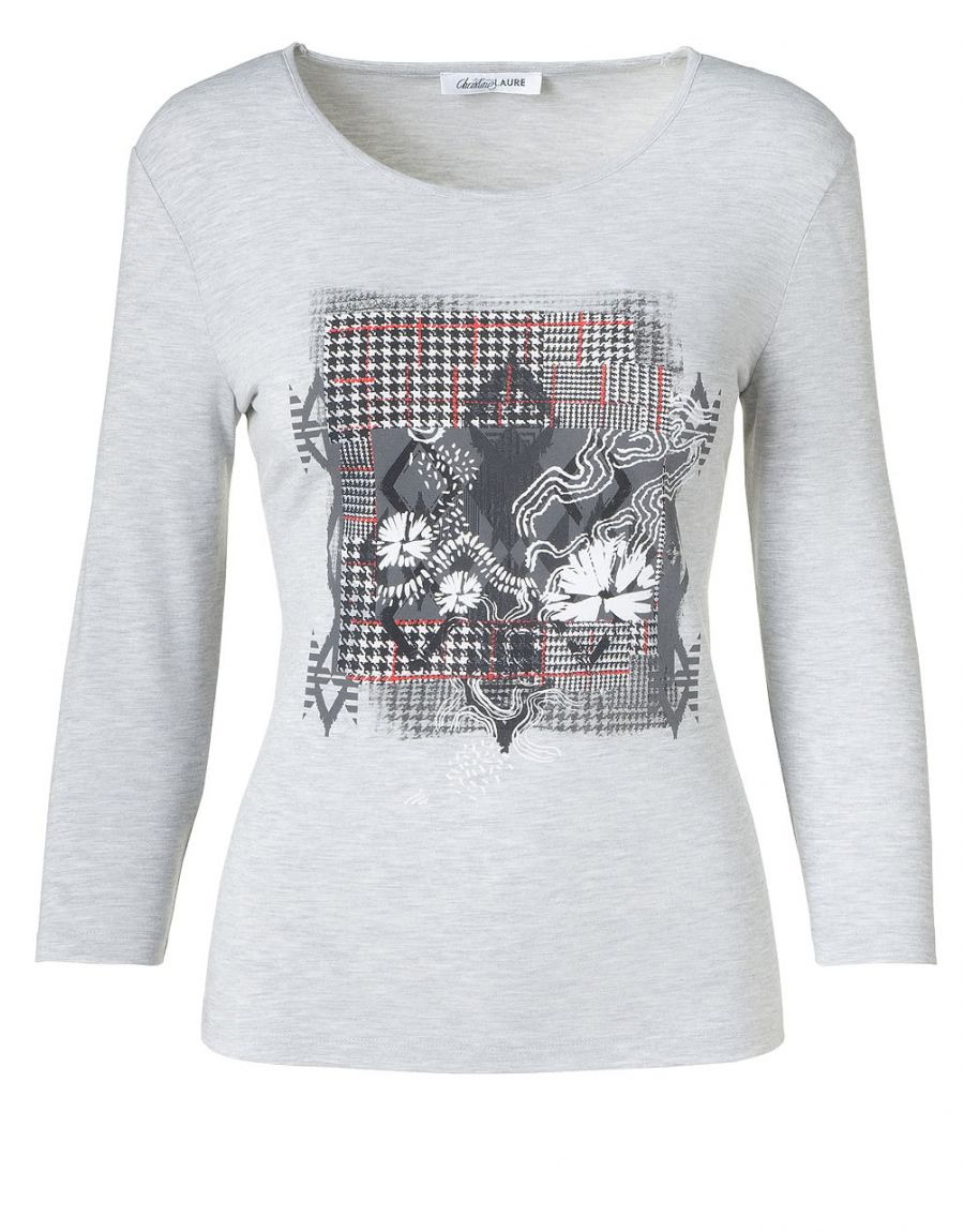 T-shirt gris illustration