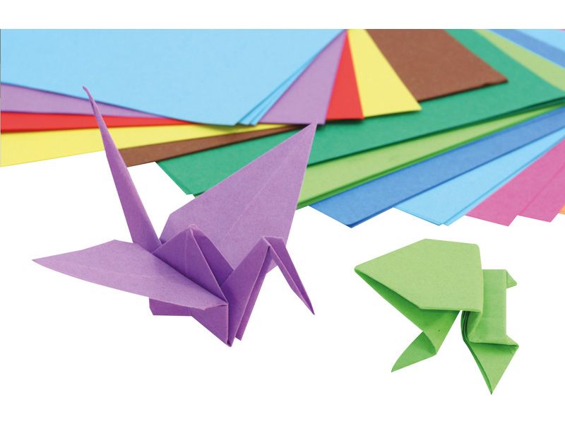Folia Faltblätter Origami 15 x 15 cm, 70 g/m², Mehrfarbig Quadratische Origami Blätter
