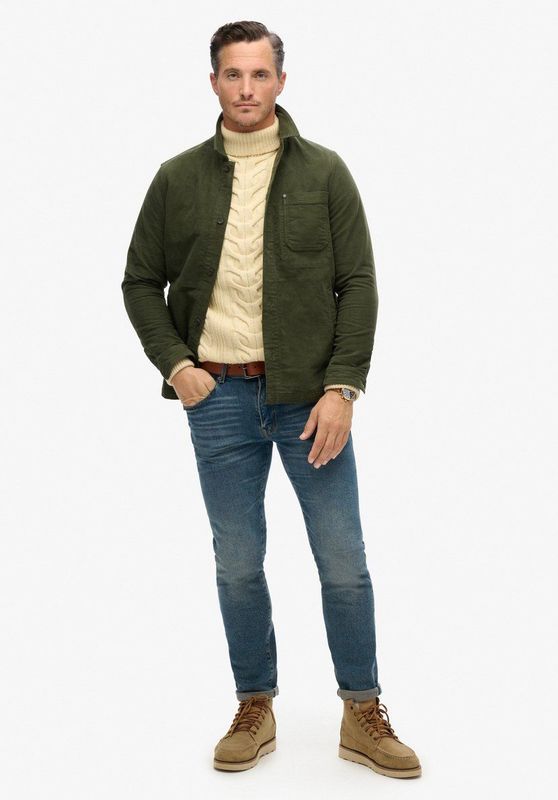 Superdry - M4010681A - Moleskin Overhemd - Groen - Lange Mouwen
