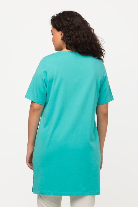 Longshirt, Classic, Carree-Ausschnitt, Halbarm