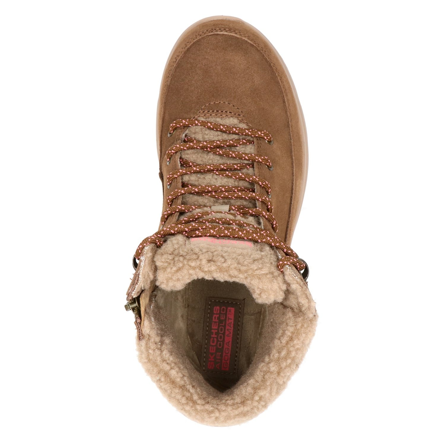 Go Walk dames veterboot Skechers Cognac