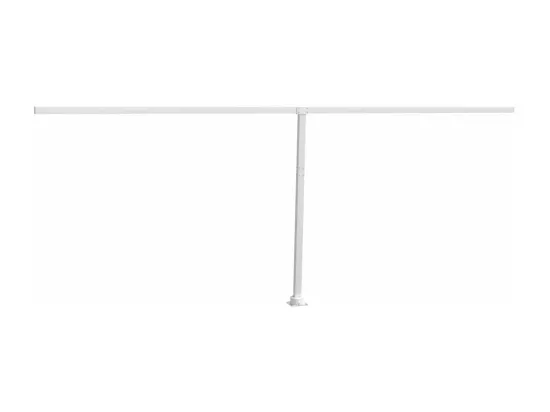 Jeu de poteaux d'auvent blanc 600x245 cm fer