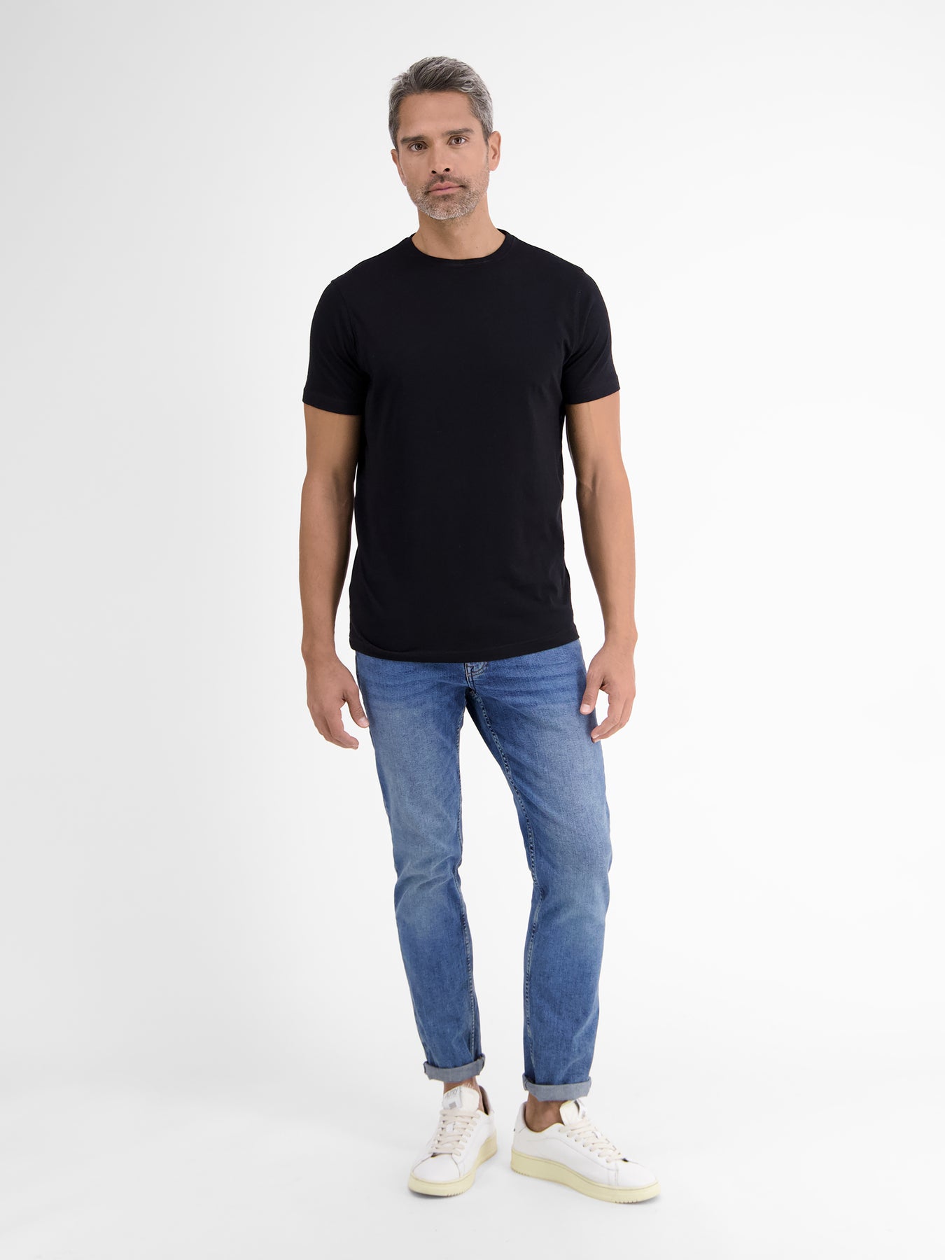 Doppelpack T-Shirt für Herren, Rundhals in Premium Baumwollqualität