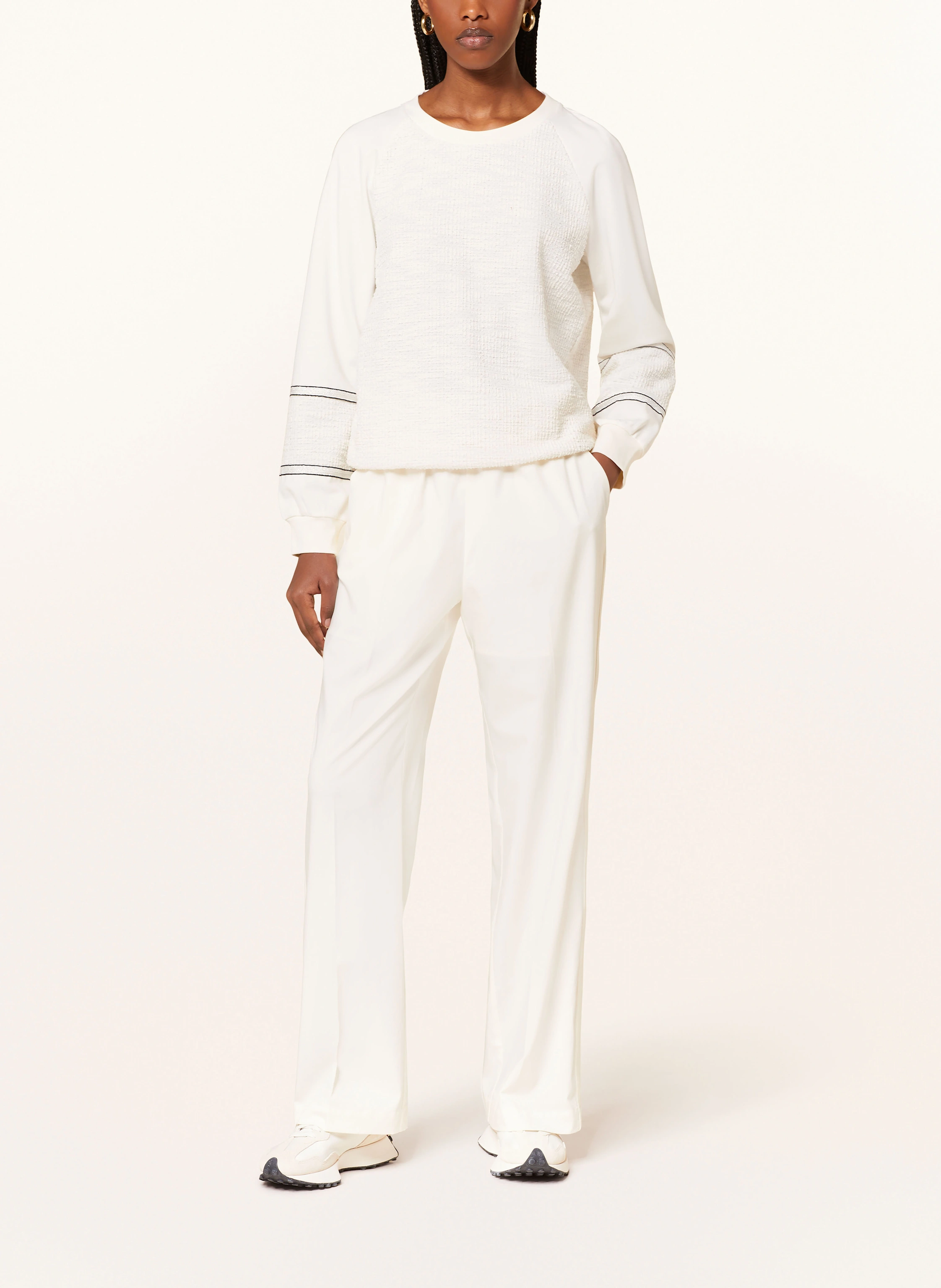 LIU JO Sweatshirt im Materialmix und Glitzergarn