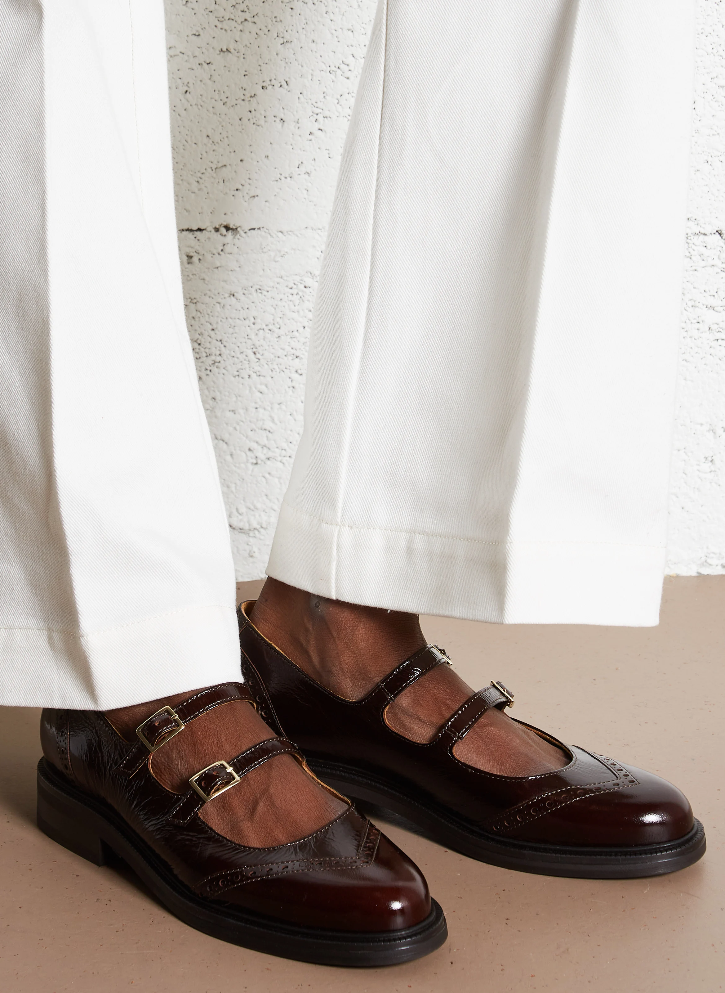 Derbies en cuir vernis | Rouge