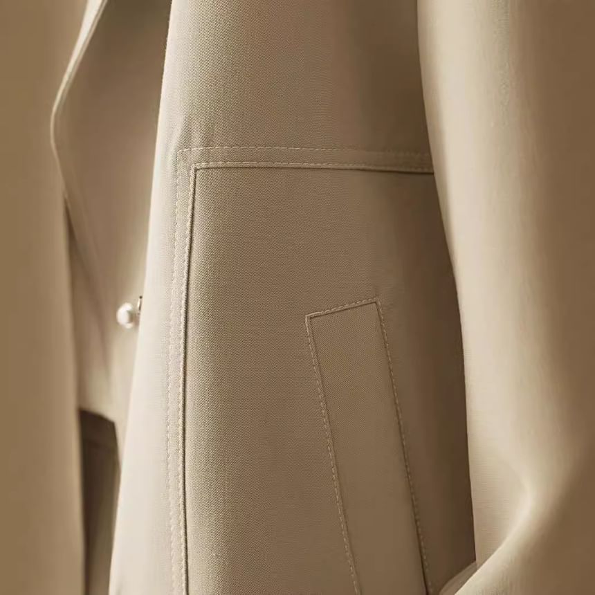 malabar - Trenchcoat met kraag en dubbele rij knopen