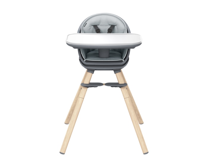 Moa 8-in-1 Hochstuhl 6 M - 5 Y   0 - 20 kg    8 verschiedene Möglichkeiten |    Stilvolles, langlebiges Design |    Leicht abzuwischen und zu reinigen |    Einfach zu installieren und anzupassen |