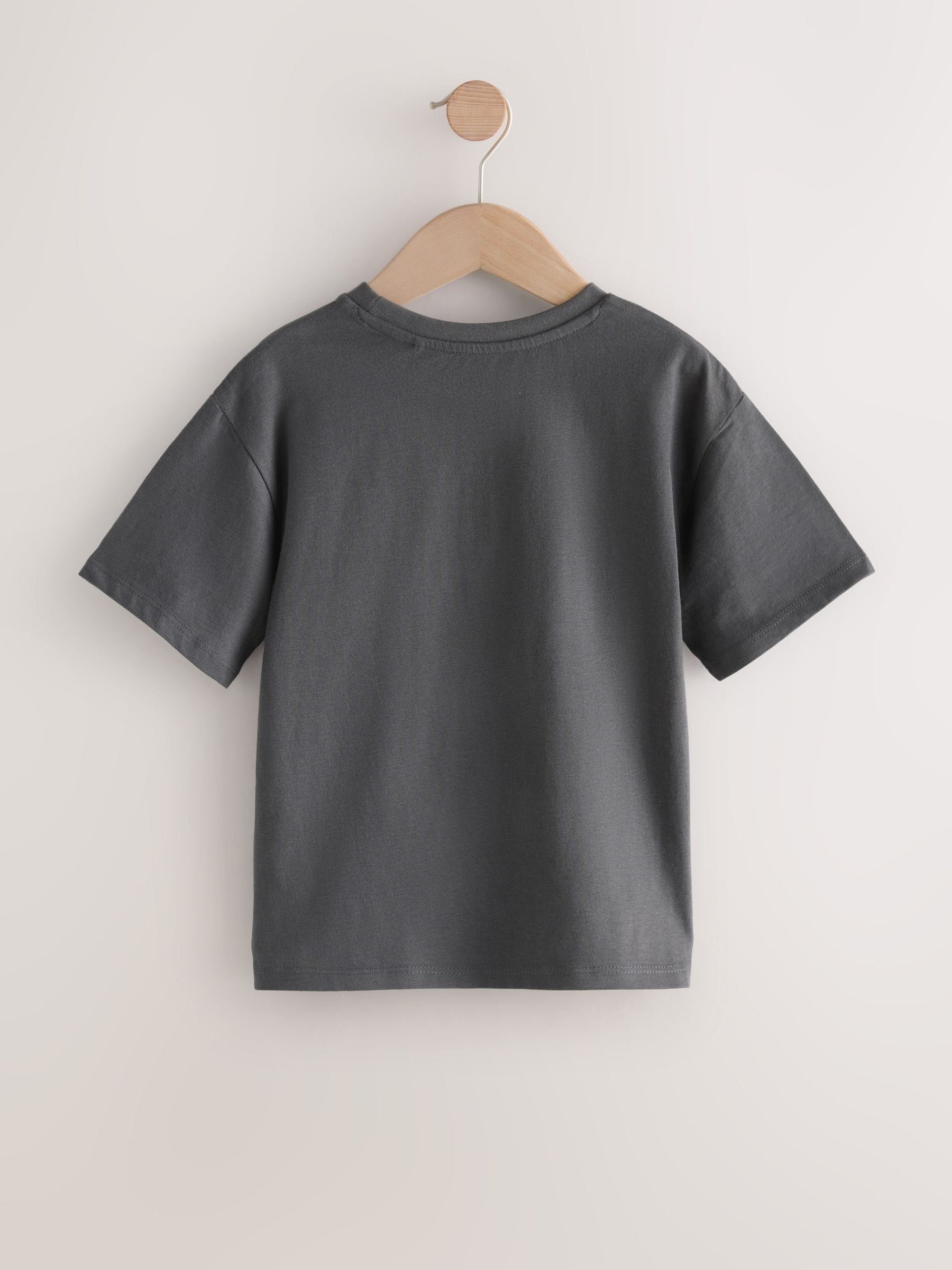 Grijs - Wicked oversized T-shirt met print (3-16jr)