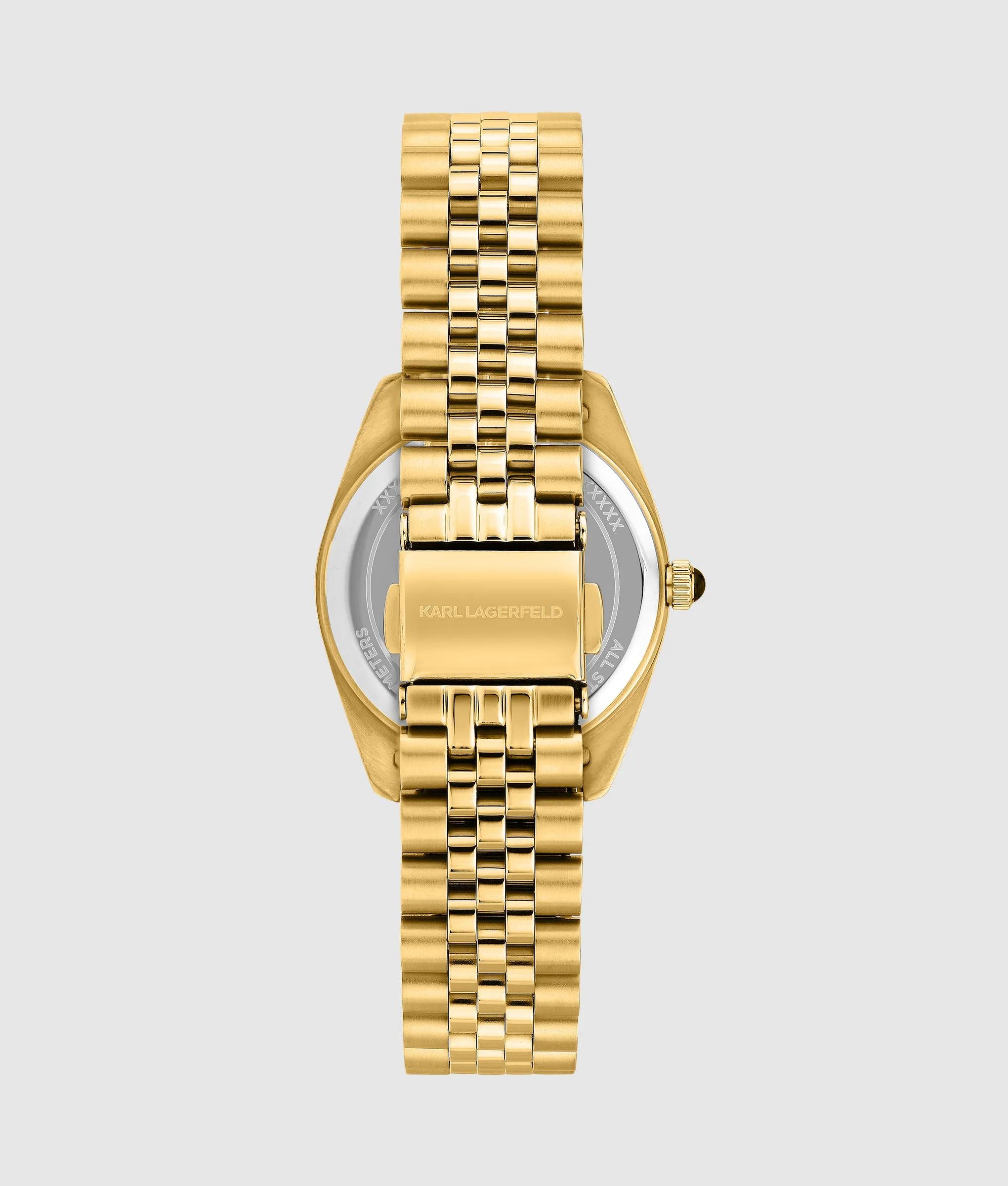 Set van een rond logo horloge en een armband met hartbedel