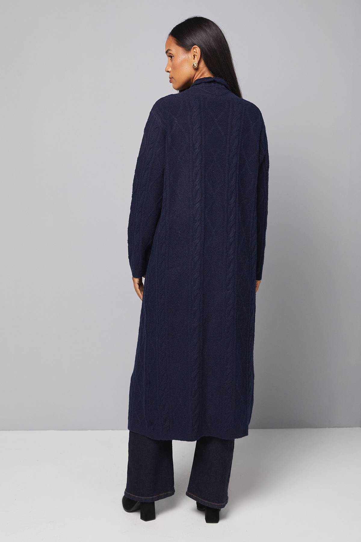 Wallis Cardigan Maxi Long à Torsades