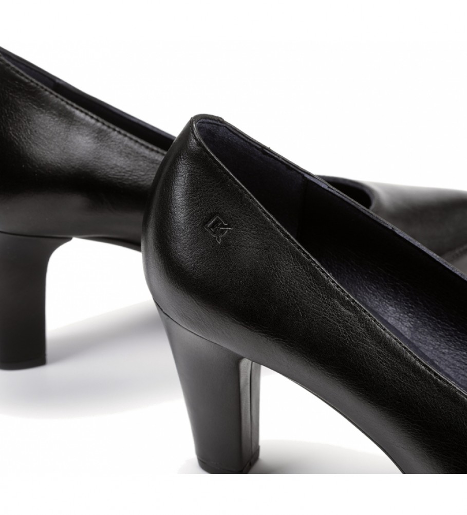 Sapatos Dorking by Fluchos Blesa D5794 Sugar em couro preto - Altura do salto: 8 cm -