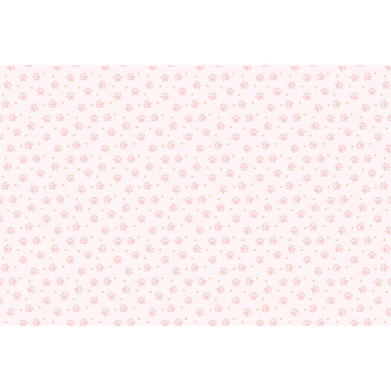 Partydeco Tischdecke Pfoten, 180 x 120 cm, hellrosa, 1 Stück
