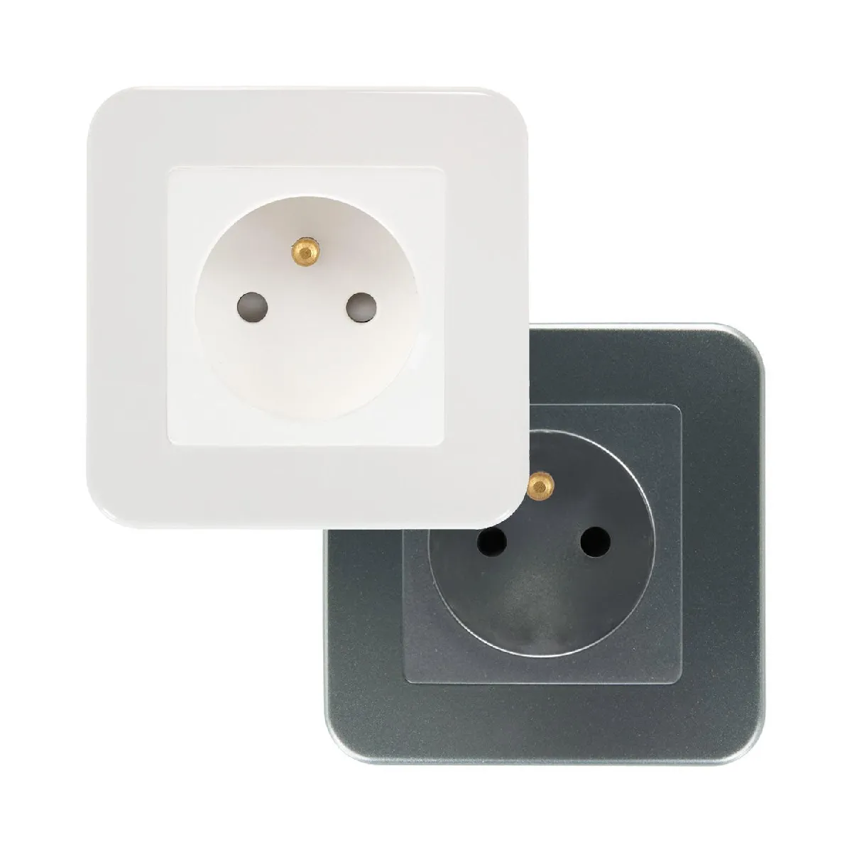 Ledkia Prise Schuko Monoblock - Blanc
