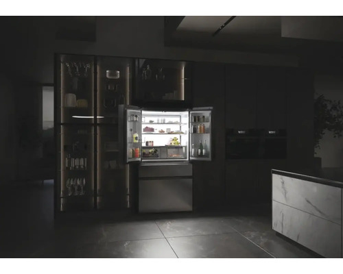 French Door koelkast HAIER HFW7918ENMP BxHxD 90,8 x 177,5 x 75 cm Koelgedeelte 363 l Vriesgedeelte 266 l Roestvrij staal