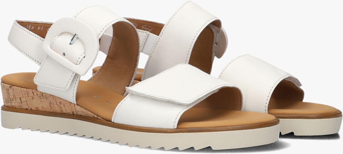 witte gabor platte sandalen 752