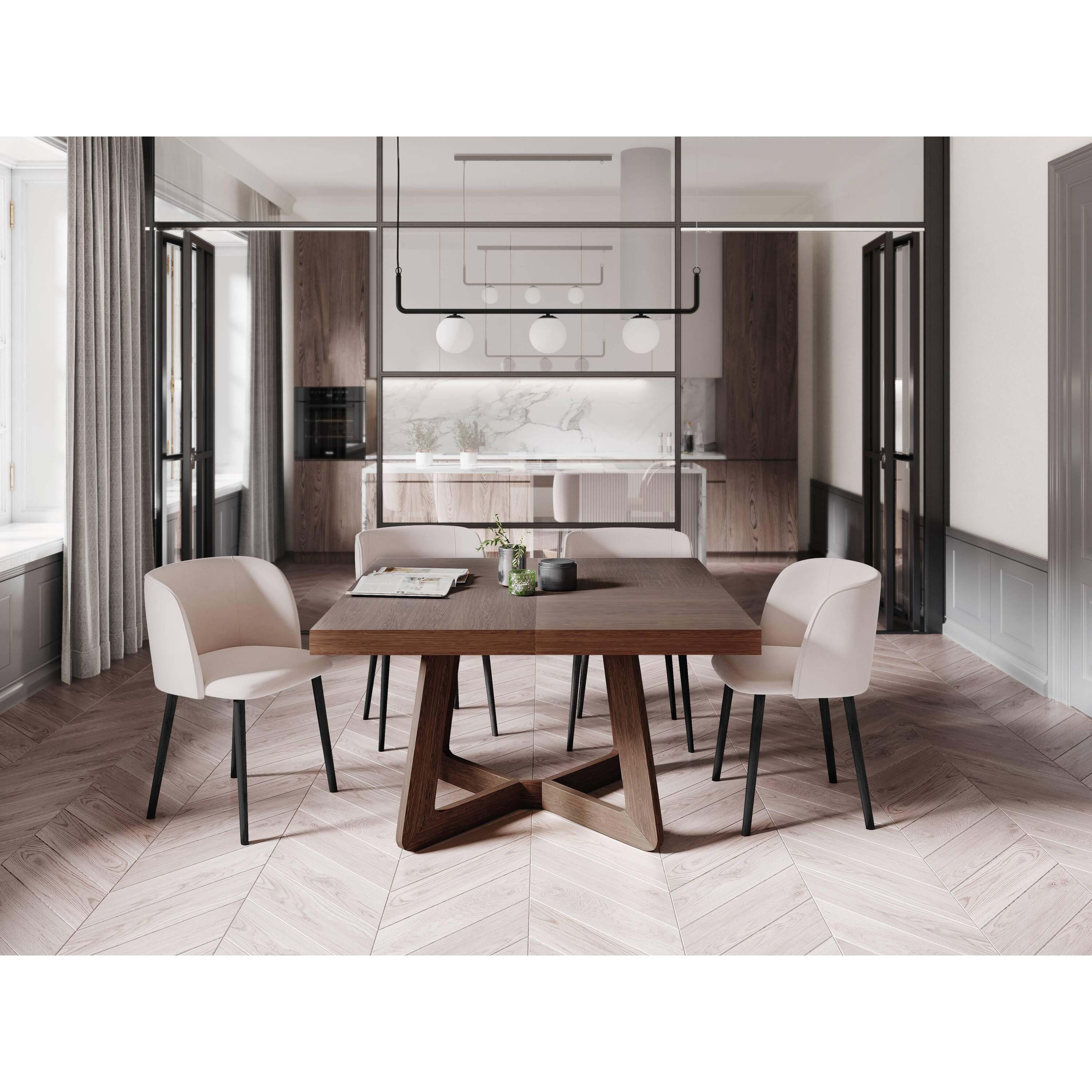 Windsor & Co Uitschuifbare eettafel Nodi