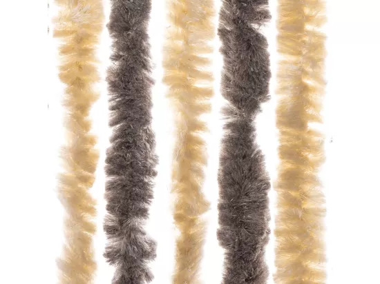 Rideau anti-mouches marron foncé et beige 100x220 cm chenille