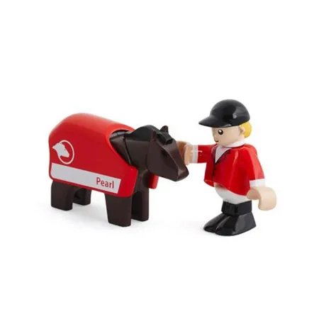 BRIO Pferd mit Reiter, 3-teilig