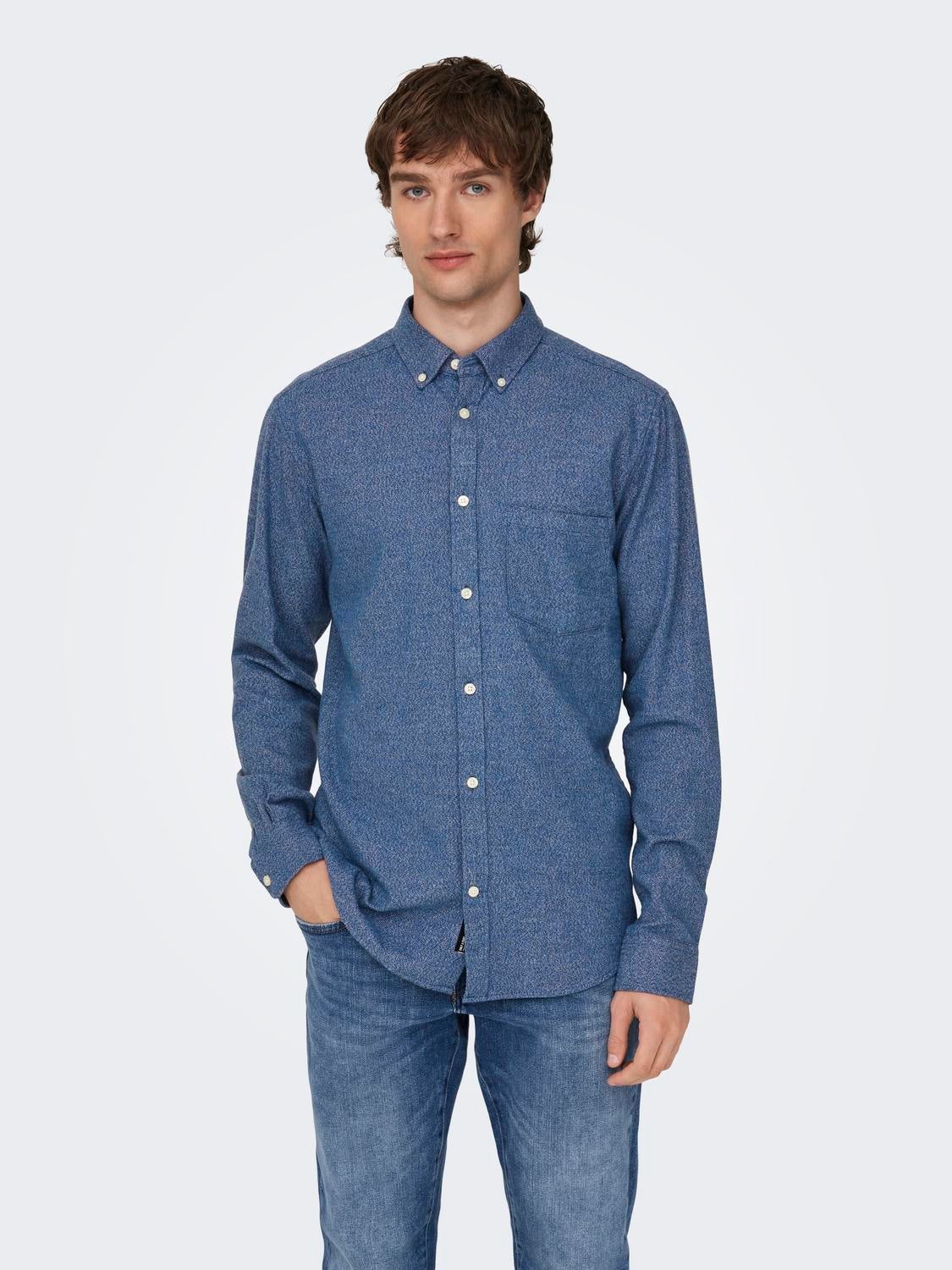 ONSNIKO Hemd Dress Blues
