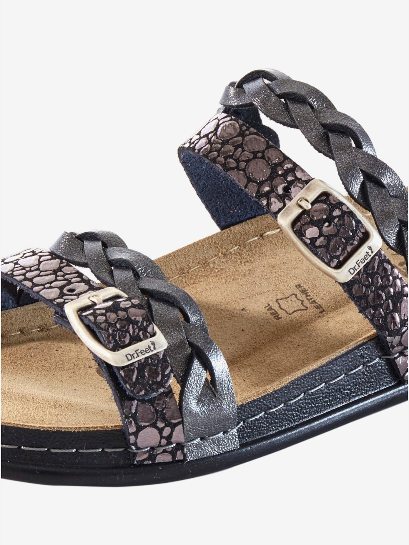 Mules dessus cuir vachette véritable
