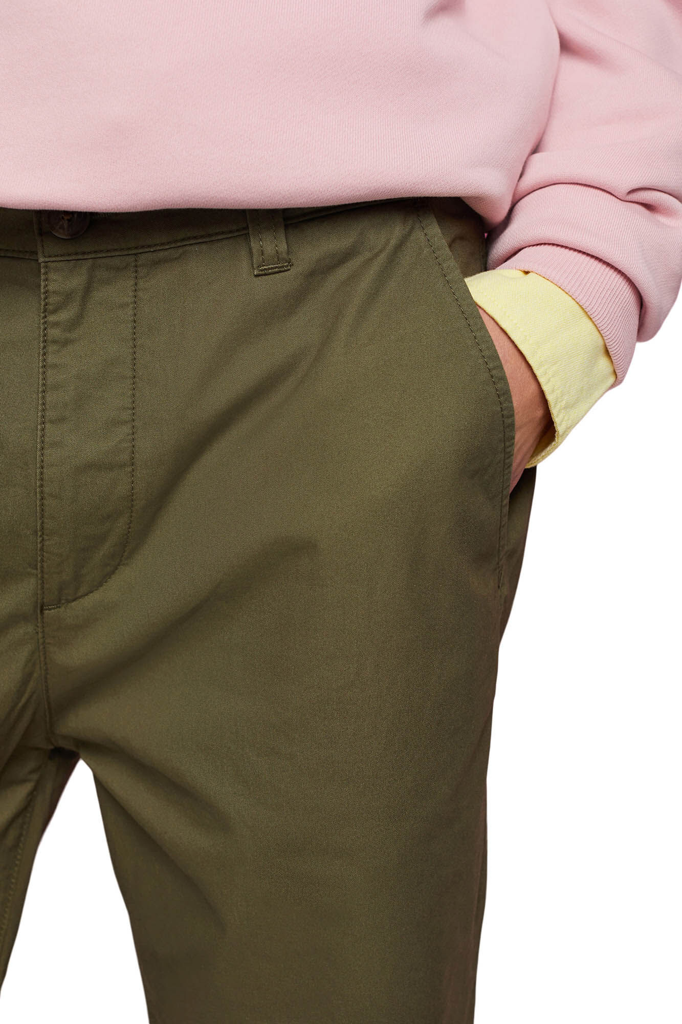 Bermuda chino 100% algodão sustentável - cáqui