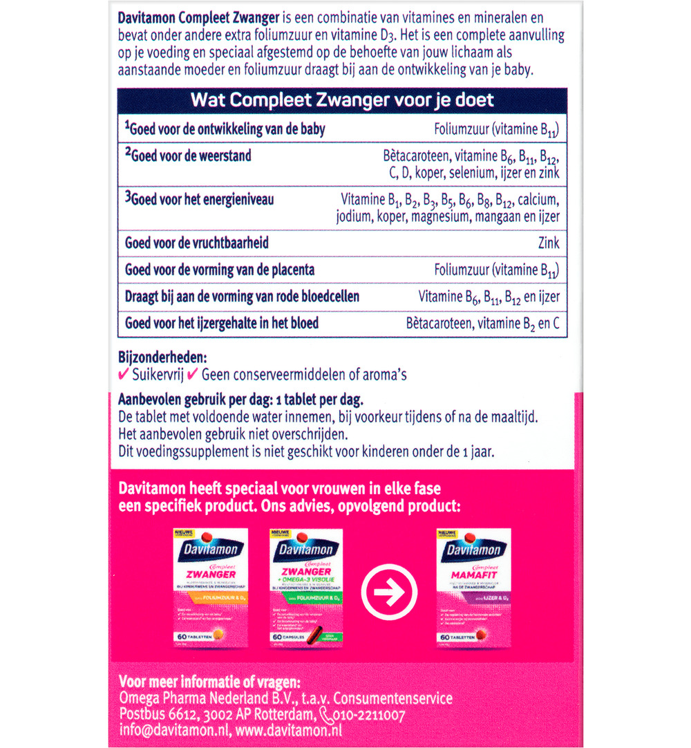 Davitamon Compleet zwanger (60 tabletten)